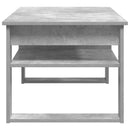 vidaXL Dohányzóasztal tárolóval Beton Szürke 96 x 54 x 44 cm Faanyag
