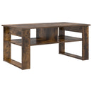 vidaXL Dohányzóasztal tárolóval Füstölt tölgy 96 x 54 x 44 cm Faanyag