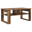 vidaXL Dohányzóasztal tárolóval Öreg fa 96 x 54 x 44 cm Faanyag