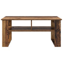 vidaXL Dohányzóasztal tárolóval Öreg fa 96 x 54 x 44 cm Faanyag