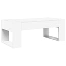 vidaXL Dohányzóasztal Fehér 110 x 50 x 41 cm Faanyag