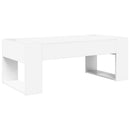 vidaXL Dohányzóasztal Fehér 110 x 50 x 41 cm Faanyag