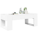 vidaXL Dohányzóasztal Fehér 110 x 50 x 41 cm Faanyag