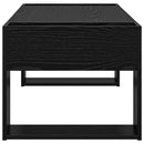 vidaXL Dohányzóasztal Fekete tölgy 110 x 50 x 41 cm Faanyag