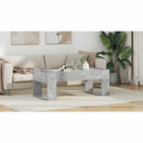 vidaXL Dohányzóasztal Beton Szürke 110 x 50 x 41 cm Faanyag