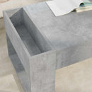 vidaXL Dohányzóasztal Beton Szürke 110 x 50 x 41 cm Szerelt Fa