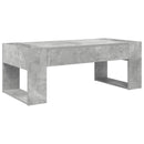vidaXL Dohányzóasztal Beton Szürke 110 x 50 x 41 cm Szerelt Fa