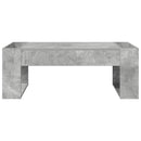 vidaXL Dohányzóasztal Beton Szürke 110 x 50 x 41 cm Faanyag