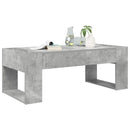vidaXL Dohányzóasztal Beton Szürke 110 x 50 x 41 cm Faanyag
