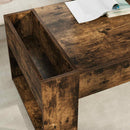 vidaXL Dohányzóasztal Füstölt tölgy 110 x 50 x 41 cm Faanyag