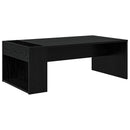 vidaXL Dohányzóasztal Fekete tölgy 95 x 50 x 34 cm Faanyag