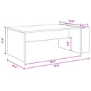 vidaXL Dohányzóasztal Beton Szürke 95 x 50 x 34 cm Faanyag