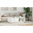 vidaXL Dohányzóasztal fiókkal tárolóval Fehér 95 x 55 x 31 cm Faanyag