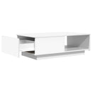 vidaXL Dohányzóasztal fiókkal tárolóval Fehér 95 x 55 x 31 cm Faanyag