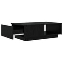 vidaXL Dohányzóasztal fiókkal Fekete tölgy 95 x 55 x 31 cm Faanyag