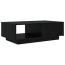 vidaXL Dohányzóasztal fiókkal Fekete tölgy 95 x 55 x 31 cm Faanyag