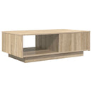 vidaXL Dohányzóasztal fiókkal Sonoma tölgy 95 x 55 x 31 cm Faanyag