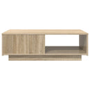 vidaXL Dohányzóasztal fiókkal Sonoma tölgy 95 x 55 x 31 cm Faanyag