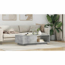 vidaXL Dohányzóasztal fiókkal Beton Szürke 95 x 55 x 31 cm Faanyag