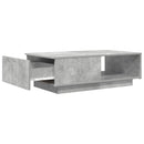 vidaXL Dohányzóasztal fiókkal Beton Szürke 95 x 55 x 31 cm Faanyag