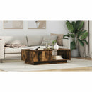 vidaXL Dohányzóasztal fiókkal Füstölt tölgy 95 x 55 x 31 cm Faanyag
