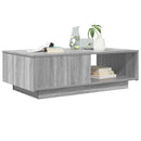 vidaXL Dohányzóasztal fiókkal Szürke Sonoma 95 x 55 x 31 cm Faanyag