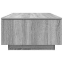 vidaXL Dohányzóasztal fiókkal Szürke Sonoma 95 x 55 x 31 cm Faanyag