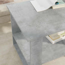 vidaXL Dohányzóasztal Beton Szürke 72 x 50 x 50 cm Faanyag