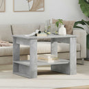 vidaXL Dohányzóasztal Beton Szürke 72 x 50 x 50 cm Faanyag