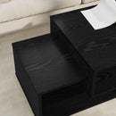 vidaXL Dohányzóasztal Fekete tölgy 105 x 50 x 32,5 cm Faanyag