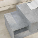 vidaXL Dohányzóasztal Beton Szürke 105 x 50 x 32,5 cm Faanyag