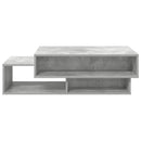 vidaXL Dohányzóasztal Beton Szürke 105 x 50 x 32,5 cm Faanyag