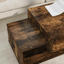 vidaXL Dohányzóasztal Füstölt tölgy 105 x 50 x 32,5 cm Faanyag