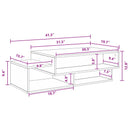 vidaXL Dohányzóasztal Öreg fa 105 x 50 x 32,5 cm Faanyag