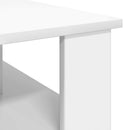vidaXL Dohányzóasztal Fehér 90 x 50 x 40 cm Faanyag
