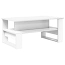vidaXL Dohányzóasztal Fehér 90 x 50 x 40 cm Faanyag