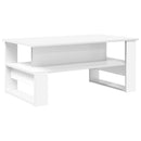 vidaXL Dohányzóasztal Fehér 90 x 50 x 40 cm Faanyag