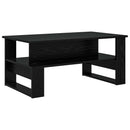 vidaXL Dohányzóasztal Fekete tölgy 90 x 50 x 40 cm Faanyag