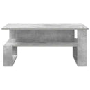 vidaXL Dohányzóasztal Beton Szürke 90 x 50 x 40 cm Faanyag