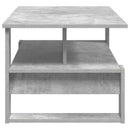 vidaXL Dohányzóasztal Beton Szürke 90 x 50 x 40 cm Faanyag