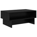 vidaXL Dohányzóasztal Fekete tölgy 80 x 46 x 35 cm Faanyag