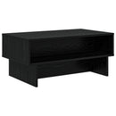 vidaXL Dohányzóasztal Fekete tölgy 80 x 46 x 35 cm Faanyag