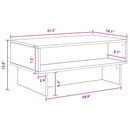 vidaXL Dohányzóasztal Sonoma tölgy 80 x 46 x 35 cm Faanyag