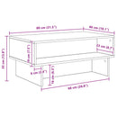 vidaXL Dohányzóasztal Füstölt tölgy 80 x 46 x 35 cm Faanyag