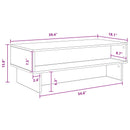 vidaXL Dohányzóasztal Fehér 100 x 46 x 35 cm Faanyag