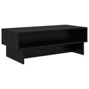 vidaXL Dohányzóasztal Fekete tölgy 100 x 46 x 35 cm Faanyag