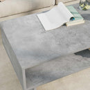 vidaXL Dohányzóasztal Beton Szürke 100 x 46 x 35 cm Faanyag