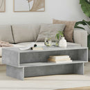 vidaXL Dohányzóasztal Beton Szürke 100 x 46 x 35 cm Faanyag