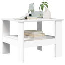 vidaXL Dohányzóasztal Fehér 57 x 55 x 45 cm Faanyag