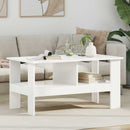 vidaXL Dohányzóasztal Fehér 90 x 50 x 45 cm Faanyag